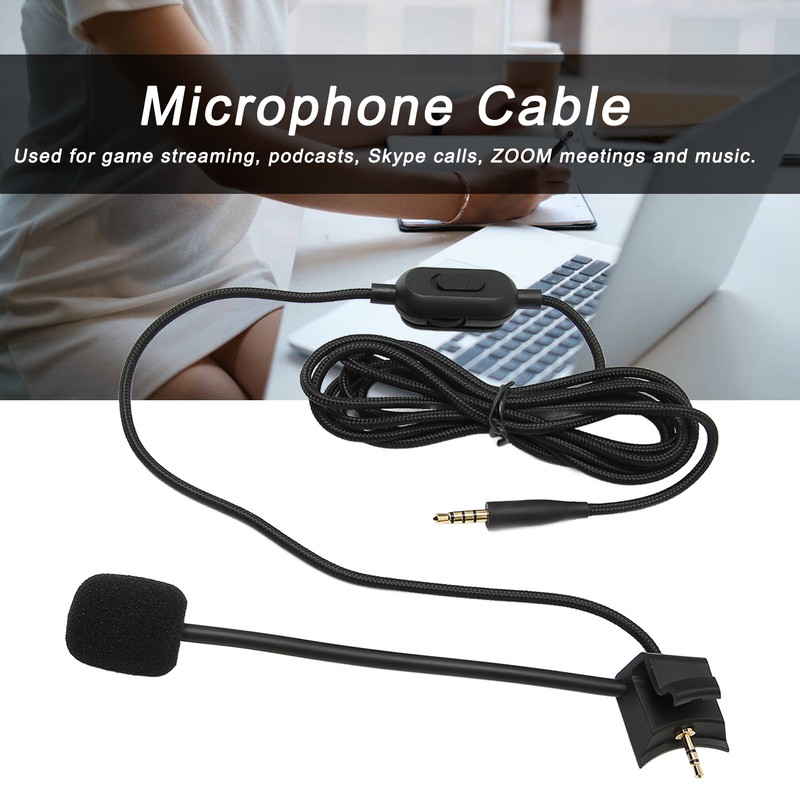 Cantilever Microphone Cable Earphone Audio Cable with Volume Control Mute