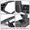 SAUTVS Center Rear View Mirror and Side Mirrors Kit for