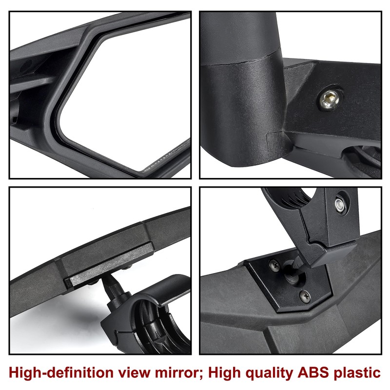 SAUTVS Center Rear View Mirror and Side Mirrors Kit for