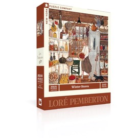 New York Puzzle Company - Loré Pemberton Winter Stores - 500 Piece Jigsaw Puzzle for Adults by Loré Pemberton