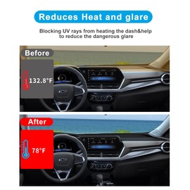KEPHTH Dash Dashboard Cover for 2025 2026 Chevy Trax Accessories 2024 Polyester Dash Board Mat Pad for Trax LS/1RS/LT/2RS/Activ Accessories
