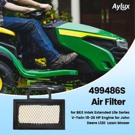 Aylux Pack of 2 698754 499486S Air Filter with 273638S Pre-filter Fits John D140 D130 L120 L118 LA135 LA120 LA130 Lawn Mower Tractor for B&S 18-26 HP Intek V-Twins Engines