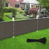 Zip Cable Ties and 6' x 8' Brown Privacy Screen