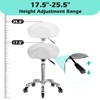 Ergonomic Saddle Stool with wheels - Upgraded Thicker Leather Seat