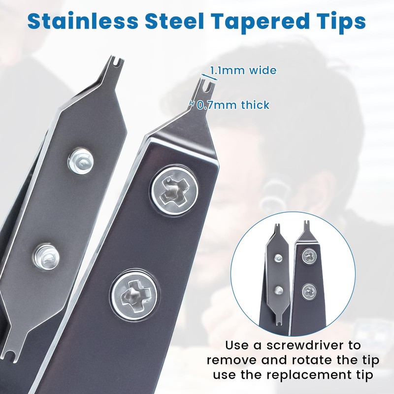 KCMOSGI 7825 Watch Spring Bar Tweezer, Watch Spring Bar Tool,