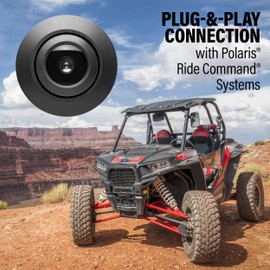 BOSS Audio Systems POLCAM Off-Road Front Or Reverse Rearview Backup Vehicle Camera – Compatible With Polaris RZR Ride Command ATV UTV, Waterproof IPX6 Rated, Low Light Visibility, Wide Angle View