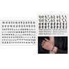 2 Sheets Temporary Letters Tattoo Alphabet Tattoo Number Tattoo Fake