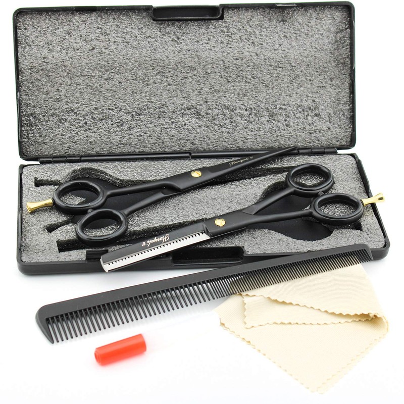 Haryali Professional Hairdressing Scissors Set Left Handed 6" Black