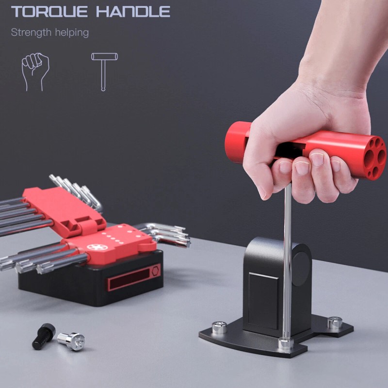 Meterk 35PCS T-Handle Allen Wrench Kit MK51（Included S2 material) K1L4