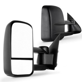 SCITOO Towing Mirrors Tow Mirrors Black Truck Mirrors fit for 1997-2003 for Ford for F150 Standard Extended Cab(Not for 4 Doors Crew Cab) with Pair LH RH Power Adjusted No Heated No Turn Signal Light