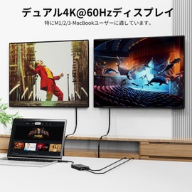 WAVLINK USB 3.1/USB C to Dual HDMI Adapter, DisplayLink Dual 4K@60Hz Monitor Hub for Dell HP Surface Lenovo, Windows and M1/M2/M3 Mac