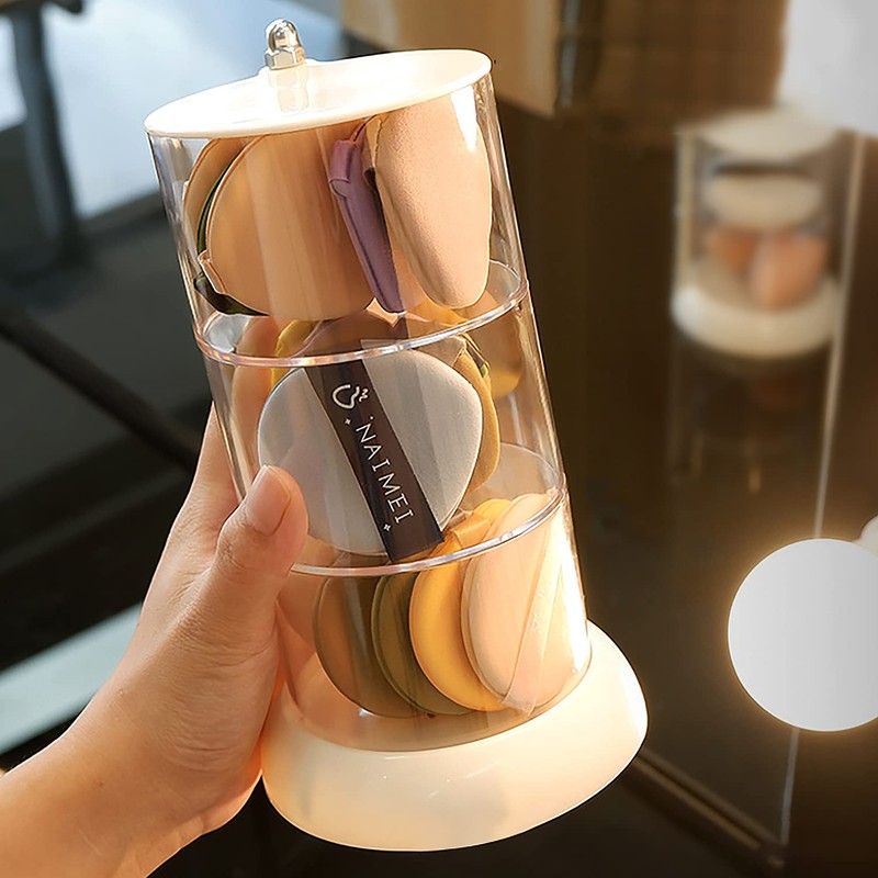 JessLab Stackable Storage, 3 Layers Acrylic Hair Accessory Organiser Container