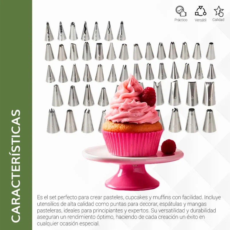 Kit Repostería 200pza Realización Repostería Pasteles Cocina
