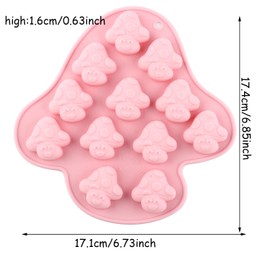 YIMINGMOLD Mushroom Silicone Chocolate Molds For Candy Chocolate