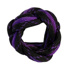 Handmade Neckerchief Slide Woggle for Scouts Paracord Turks Head Knot Black by KNOTS SO FAST (Black X Purple)