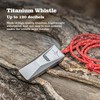 Boundless Voyage Titanium Whistle Emergency Survival Safety Whistles with Lanyard