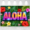 7x5ft Aloha Backdrop Hawaiian Luau Tropical Theme Party Photography Background