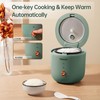 CHACEEF Mini Rice Cooker 2 Cups Uncooked, 1.2L Rice Cooker