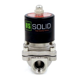 1/2" Stainless Steel Electric Solenoid Valve 12V DC G Thread Normally Closed VITON from U.S. SOLID