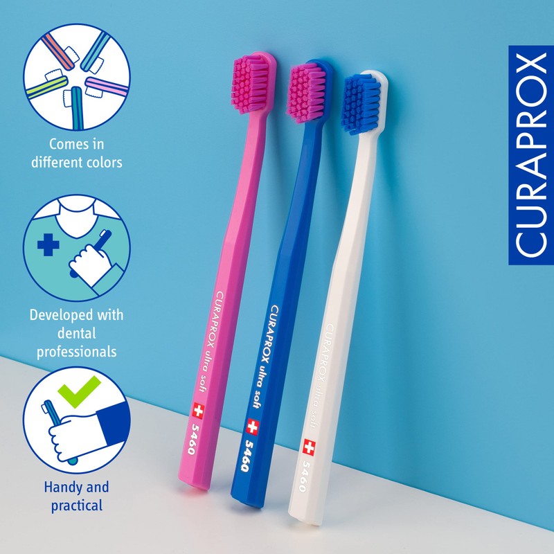 Curaprox 5 x Zahnbürste CS 5460 Ultra Soft - Handzahnbürste