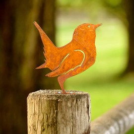 Rusty Baby Bird,Metal Bird Silhouette with Rusty, Rusty Birds Decoration, Metal Birds Statues, Lifelike Patina Metal Birds Garden Ornaments Silhouette