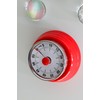 Magnetic Kitchen Timer|Vintage-Style Manual Twist Kitchen Timer|Metallic Kitchen Timer (Red)