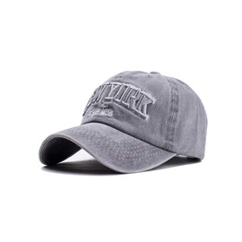 Yutdeng Retro Vintage Baseball Cap New York Unisex Distressed Washed Cotton Cap Outdoor Leisure Hat Distressed Embroidery Cap Men Baseball Cap Women, New York Grey