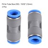 TA-VIGOR 12mm Straight Push Connectors, Pneumatic Connectors PE Tube Quick