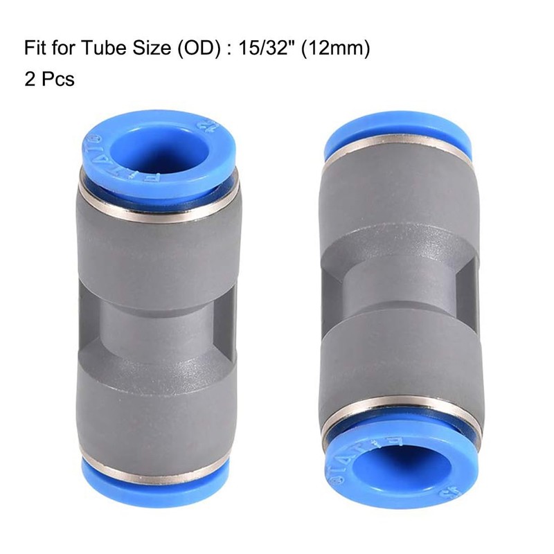 TA-VIGOR 12mm Straight Push Connectors, Pneumatic Connectors PE Tube Quick