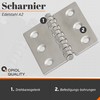 OPIOL QUALITY® Hinge punched 60 x 60 mm made of
