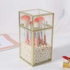 L-Lei Makeup Brush Holder with Lid,Clear Glass Makeup Brush Organizer