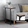 C Shaped End Table Set of 2, Snack Side Table