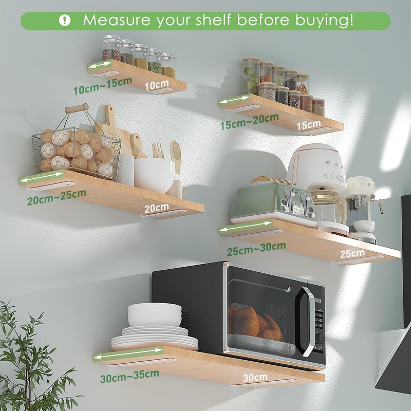 Yeabett 2 Pack Shelf Brackets 15cm, Heavy Duty Wall Brackets,