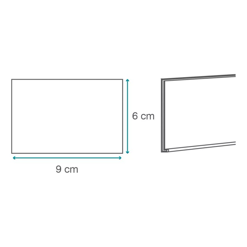 Exhivit Porta Precio, Individual, Autoservicios, Medida, 9x6 Cms
