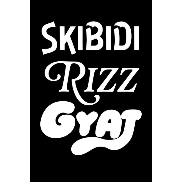 Skibidi Rizz Gyat, quaderno a quadretti, 15 x 22 cm,