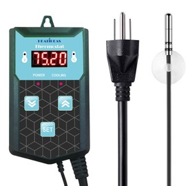 Heatideas Digital Cooling Thermostat Temperature Controller Regulator for Cooling Device Circulation Box Exhaust Fan 40-108F 8.3A 1000W