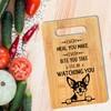 ANIANG Funny Cutting Board, Chihuahua Gifts Bamboo Cutting Board, Dogs