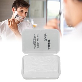 Saluaqui Bloque de Alumbre Calmante para Después del Afeitado, Hecho de Piedra de Alumbre, Bloque de Alumbre Portátil para Hombres en Estuche de Plástico para Cortes de Afeitar,