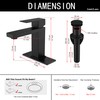 AmirLans Black Faucet Bathroom, Stainless Steel Matte Black Bathroom Faucet