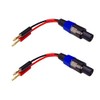 KOOKFJLLZ Banana Plug to Male Speakon Speaker Adapter Cable 12AWG