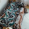 AMWAN Cotton Sofa Slipcover with Khaki Green Boho Geometric Pattern