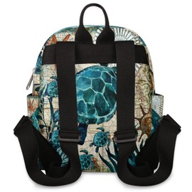 Ocean Turtle Mini Backpack Purse for Women, Sea Turtles Lightweight Small Backpack Casual Travel Bag Daypack for Girls Children Teens Adult School Backpack