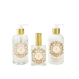 Shelley Kyle Signature Complete Gift Set, Includes Hydrating Body Lotion, Foaming Bath Gel, And Perfume, Packaged in Beautiful Cream and Gold Gift Box with Ribbon