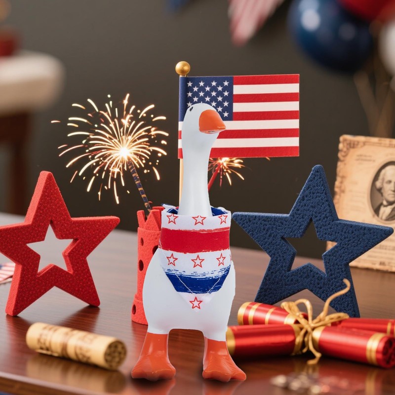 8Pcs Holiday Desk Goose Outfits 7 inch Desk Goose Bandana