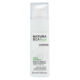 NaturaDea Organic Supreme Serum with Snail Slime and Hyaluronic Acid - Anti-Age, Moisturising, Soothing, Smoothing, Regenerating, Elastic, for Face and Neck, Superfood - 30ml
