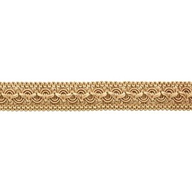 1" (2.5cm) Wide Vintage Decorative Gimp Braid Trim # 0100SG, Champagne Gold #83 (Champagne Gold) 5 Yard Value Pack (4.5m/15 ft)