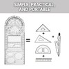 1PCS Multifunctional Geometric Ruler Geometric Drawing Template Measuring Tool Plastic