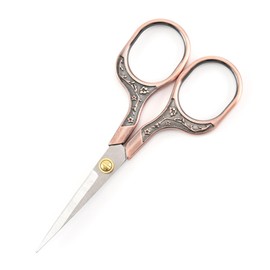 Craft Scissors Sharp Blades Scissors Multi-Purpose Scissors Suitable for Sewing/Art/Crafts/Office/School and Home (Bronze & Red)