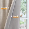 YoungsTex Oatmeal Linen Blackout Curtains 40 Inches Long for Kitchen