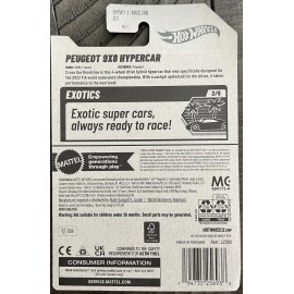 Hot Wheels 2025 M Case PEUGEOT 9X8 HYPERCAR Exotics #2/5 New For 2025